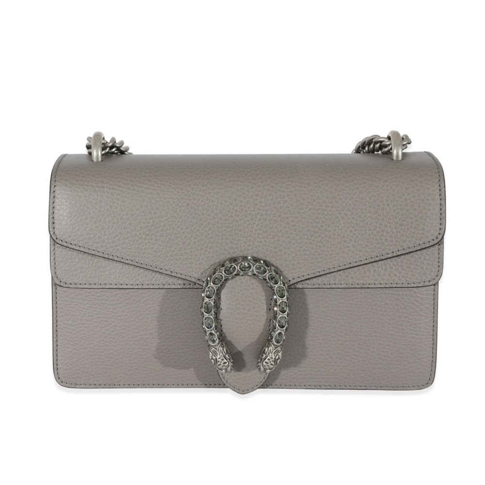 Gucci Grey Leather Small Dionysus Shoulder Bag